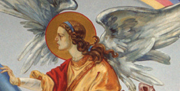 mural, angel on wall